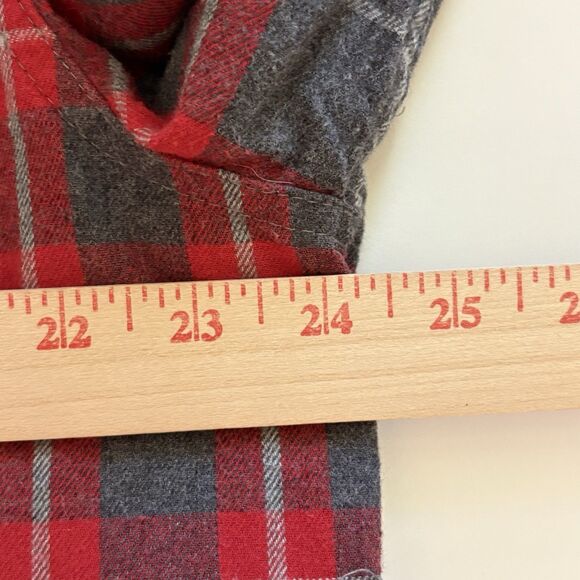 Outdoor Casuals Shirt Mens XLT Red Gray Plaid Pearl Snap Flannel Western Cowboy‎ - Picture 5 of 7